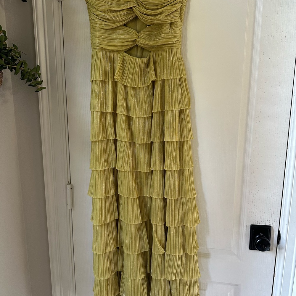 Gianni Bini Yellow Tiered Dress
